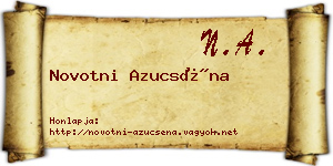 Novotni Azucséna névjegykártya